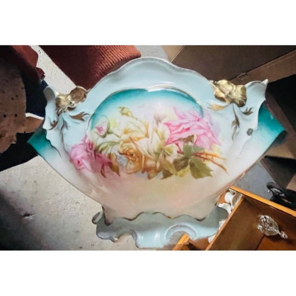 Rare Vintage New Habsburg Austria Centerpiece Flower Footed Bowl - Charming - Picture 4 of 4